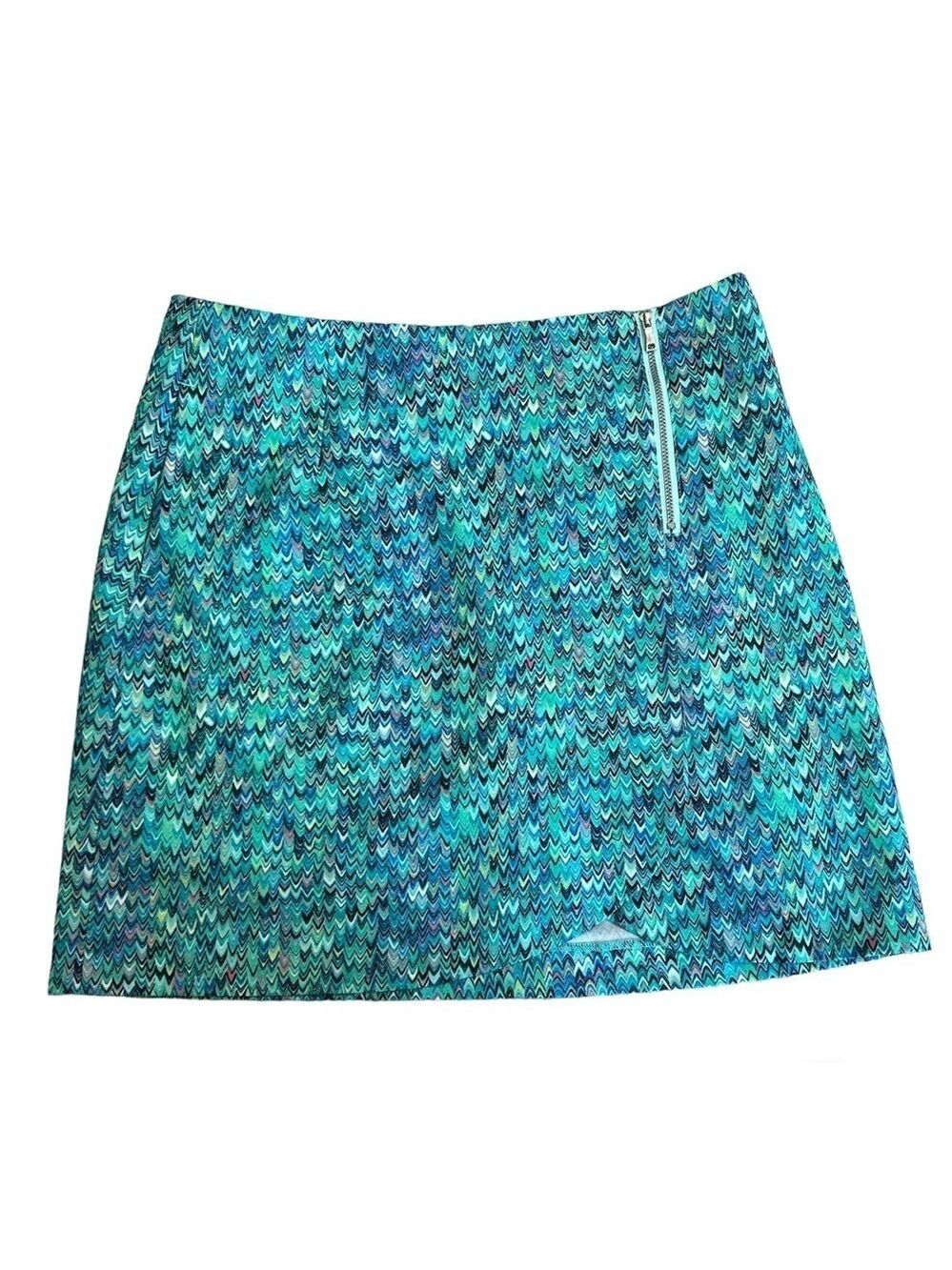 EP PRO teal blue multicoloured Golf Tennis Skirt skort Sz 8 NWOT